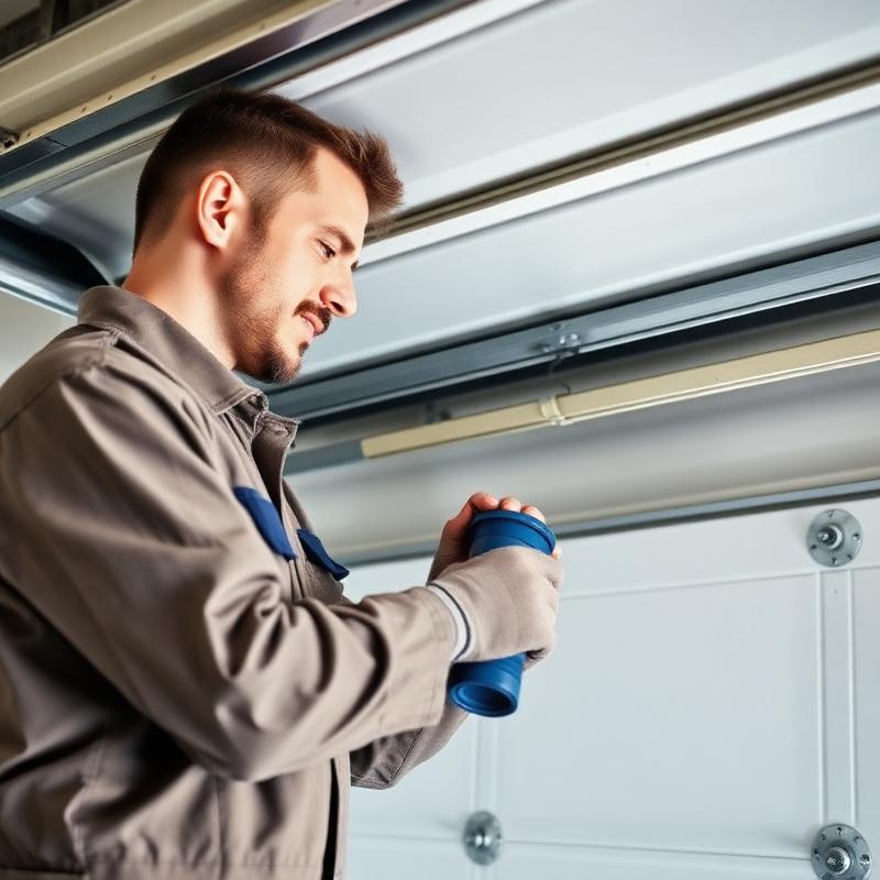 Oakland Garage Doors technician performing professional garage door maintenance service